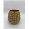 NON SOLO PELTRO VASO IN VETRO COLORATO CON 3 TULIPANI BIANCHI H 15 CM TORTORA