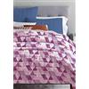 CosìCasa Trapunta Matrimoniale Primaverile/Estiva Leggera (100 gr/mq) e Ipoallergenica| Trapuntino Matrimoniale Mezza Stagione perfetto per dare Stile alla tua Camera da Letto [Geometrie Rosa]