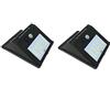 SLS SHOP 2 X Faro 20 Led Con Pannello Solare E Sensore Di Movimento Faretto Crepuscolare
