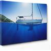 ConKrea QUADRO SU TELA CANVAS - INTELAIATO - PRONTO DA APPENDERE - Barca a Vela - Mare - 30x40cm - Senza Cornice - (cod.1848)