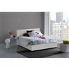 Talamo Italia Letto Matrimoniale Berta, Letto Contenitore con Rivestimento in Ecopelle, 100% Made in Italy, Apertura Frontale, Adatto per Materasso Cm 160x190, Bianco