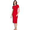 Tommy Hilfiger Short Sleeve Soft Everyday Sport Dress Vestito Casual, Scarlatto, XL (Pacco da 3) Donna