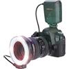 Topiky per FC-100 Portable LED Macro Ring Flash,5500K Regolazione luminosità Speedlite Videocamera Kit Luce di riempimento con 8 adattatori Anello e Controller per per