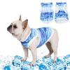 CHONGQILAO Gilet Rinfrescante per Cani e Gatti, Giacca di Raffreddamento per Cani, Tessuto a Raffreddamento Istantaneo e Microfibra, Blu, M