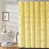 Lush Decor Riley - Tenda da doccia, 182,9 x 182,9 cm (larghezza x lunghezza), tenda da doccia di lusso con fiocchi, texture affascinante, accessorio da bagno bello ed elegante, accessorio da bagno da