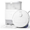 ECOVACS DEEBOT N30 PRO OMNI Robot Aspirapolvere Lavapavimenti, 10000Pa, Mopping Adattivo dei Bordi, ZeroTangle, Lavapavimenti ad Acqua Calda, Asciugatura ad Aria Calda, 9mm Sollevamento Mop, Bianca