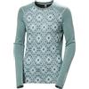 Helly Hansen W LIFA Merino Midw gra Crew Giacca Primo Strato, 489 Cactus Star Pixel AOP, S Donna