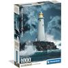 Clementoni - Puzzle 1000 Pezzi per Adulti e Ragazzi, Collection, Tema Faro nella Tempesta, con Poster Incluso, Compact Box, Idea Regalo Uomo e Donna, Made in Italy, 50x70 cm, 39991