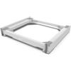 Base antivibrazione per lavatrice e asciugatrice con ruote e freni wash evo bianco 61,4x9,5x57 cm