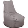 Pouf poltrona sacco layla grigio 65x65x95 cm
