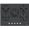 Franke FHNS7054GTCBKC Piano Cottura da Incasso 5 Fuochi Vetro Nero Griglie in ghisa- FHNS 705 4G TC BK C ( 106.0490.102 )