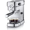 SEVERIN Macchina Per Caffè Espresso Espresa Plus, 3 Portafiltri, Beccuccio Montalatte E Manometro, Incluso Starter Set Per Baristi, Acciaio Inox Spazzolato/Nero, KA 5995