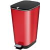 Kis Keter Kis Chic Bin L - Pattumiera a Pedale con Anello Ferma Sacco per Sacchetto da 60 Lt, 29X44,5X60,5H cm - Rossa