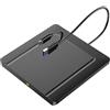 BHHB External CD DVD Drives, External CD DVD +/-RW Drive USB 3.0 CD Burner External Drive,DVD Reader Writer ROM Drive Compatible with Laptop Desktop Mac,Windows 11/10/8/7 (Ultra-Slim)