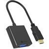 ICY BOX Adattatore 2 in 1 HDMI a VGA (1920 x 1200 Hz), IB-AC502a