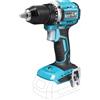 Dedra Trapano avvitatore a batteria, avvitatore brushless, 18 V, DEDRA, senza batteria, luce LED, funzione di arresto automatico, cambio a 2 marce, velocità di rotazione: fino a 1800 giri/min, per legno e