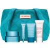 CONFEZIONI REGALO Clarins Cofanetto Blue Bag Hydra Essentiel 50ml con Hydra Essentiel Mask 15ml, Total Eye Blue Gel, Baume Corps 30ml