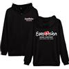 FOGIMEIGB Eurovision 2025 Felpa con cappuccio con zip Harajuku Zipper Hoody Fashion Trucksuit Cappotto Unisex, Nero , L