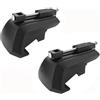 NVBHOF Portabagagli 2PCS Universale Per Veicoli Con Ringhiere Separate Zampa Piede Auto Portapacchi Asta Superiore Traversa End Installare Staffa Montaggio Morsetto Barre portatutto