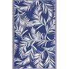 JEMIDI Tappeto Esterno Terrazzo 120x180 cm - Tappeti Esterni Giardino Grandi - Arredamento Salotto Moderno - Lavabile Pelo Corto Blu Bianco Tropical