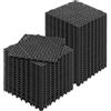 VEVOR Set di 50 Piastrelle per Piscina da Giardino 30 x 30 x 1,5cm, Piastrelle Traforate Nere per Pavimentazione Antiscivolo in PVC a Drenaggio Rapido per Interni & Esterni per Bagno Piscina Giardino