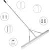 VEVOR Rastrello paesaggistico VEVOR Testa da 36" Rastrello paesaggistico in alluminio da 75" Manico regolabile