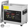 VEVOR Pulitore a Ultrasuoni Aggiornato 3 L (Riscaldatore 200 W Ultrasuoni 120 W) Pulitore di Parti a Ultrasuoni da Laboratorio Digitale con Riscaldamento per Pulizia di Parti di Occhiali Gioielli