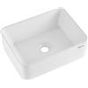 VEVOR Lavandino da Appoggio Rettangolare, 40 x 30 cm per il Bagno, Lavabo da Appoggio in Ceramica Bianca Sopra il Piano, Stile Moderno, Luminoso ed Elegante, per Bagno, Hotel, Toilette, Camper