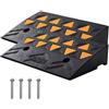 VEVOR Rampa per Soglia in Gomma Capacità Carico Max. 15 Tonnellate 2 Pezzi, Rampa per Soglia Superficie Antiscivolo Buchi per Drenaggio Altezza 11 cm Rampa Soglia Antiscivolo per Salita Facile 2 Pz
