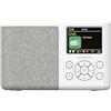 Kenwood CR-M33DAB-W - Radio portatile DAB+ con Bluetooth, batteria agli ioni di litio integrata e display a colori da 6,1 cm, porta di ricarica USB-C, uscita cuffie (stereo), bianco