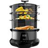 Cecotec Vaporiera Elettrica VapoVita 3000 Pro. Cucina a Vapore e Conserva Nutrienti e Vitamine. 1000 W, Digitale, Capacità 1 L, 3 Contenitori, Componenti Non Elettrici Lavabili in Lavastoviglie.
