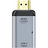 xiwai USB-C Tipo C femmina a HDMI Sink HDTV e alimentatore PD 4K 60hz 1080p per telefono e laptop