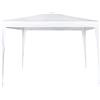 AKTIVE Tenda bianca 3x3 m smontabile per giardino, terrazza o spiaggia, gazebo da esterno, struttura in acciaio, tetto in polietilene, resistente, impermeabile 90 g/m²