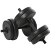 HOMCOM Set Manubri Palestra 20kg (4x2.5kg, 4x2kg), Pesi Palestra con 8 Dischi da 2kg, 2.5kg, Ø25mm, per Allenamento a Casa