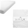 JEMIDI Lenzuolo con Angoli Matrimoniale - Coprimaterasso 100% Cotone - Lenzuolo Sotto 180 x 200 cm - Copri Materasso Morbido - Lenzuola Matrimoniali Letto Grande - Bianco