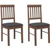 vidaXL Sedie da Pranzo con Cuscini 2pz Marrone Legno Massello di Hevea, sedia da pranzo, sedia da cucina, sedile da pranzo, sedia, sedia da soggiorno