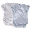 Bamboom Set 2pz Body Neonato Maniche Corte con Bottoni 6m - Azzurro