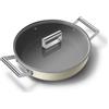 Smeg Cookware Tegame con Coperchio 28 cm 50's Style CKFD2811CRM Panna