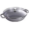 Staub Padella Wok in ghisa 2 Manici D 30 cm Grigio