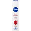 NIVEA Deodorante Spray Dry Comfort 150 ml, Deodorante donna per una protezione sicura 72h, Deo spray antitraspirante senza alcool e dermotestato per un'azione efficace ma delicata sulla pelle