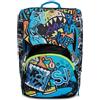SJ GANG STYLE JAM GANG SJ Gang Zaino Scuola Estensibile, Blu Nero, Flip 3D Boy, Zaino Doppio Scomparto Estensibile Con Pattine Sfogliabili, Dinosauro 3D, Scuola Elementare e Tempo libero, Bambino