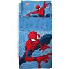hermet Set Lenzuolo Copriletto Singolo Spiderman 100% Cotone, Completo Letto Copriletto, Lenzuolo da Sopra con Ribaltina + Lenzuolo da Sotto con Angoli + Federa