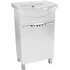 paplinskimoebel Armadietto da bagno con lavandino, 50 x 40 x 84,5 cm, mobiletto per bagno, piccoli ospiti, lavabo con mobiletto da 50 cm - bianco (Bianco)