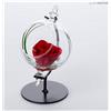Ars Nova Mappamondo con rosa cherie cm 10 - rosso