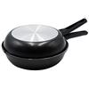 Pentole Agnelli COFA43228 - Fornetto Doppio con due manici plastici, Alluminio Antiaderente, Nero, Ø 28 cm
