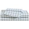 Eddie Bauer - Set di lenzuola per letto matrimoniale, in percalle di cotone di prima qualità, decorazione per la casa, con certificazione Oeko-Tex (classico plaid verde Tattersall, Queen)