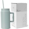 Simple Modern Tazza Termica con Cannuccia e Manico | Bicchiere Termico Grande in Acciaio Inossidabile Isolato | Regali per Donne & Uomini | Trek | 1480ml | Sea Glass Sage