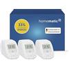 Homematic IP Smart Home 161216A1 - Kit di espansione per riscaldamento - Basic, 3 termostati digitali, controllo tramite app, Alexa, Google Assistant, facile installazione, risparmio energetico