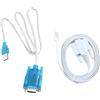 Pqahffowr di Rete RJ45 Seriale da RJ45 un DB9 e da RS232 un USB (2 nel 1) Adattatore Ethernet CAT5 Console LAN