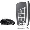 TOOMUME Cover Chiave, Guscio Chiave Adatto per VW Volkswagen Passat B8 Golf 7 Tiguan T-Cross Polo CC Seat Leon Ibiza Skoda Superb Kodiaq, Custodia Chiavi Telecomando Copri Chiavi - Smart Key